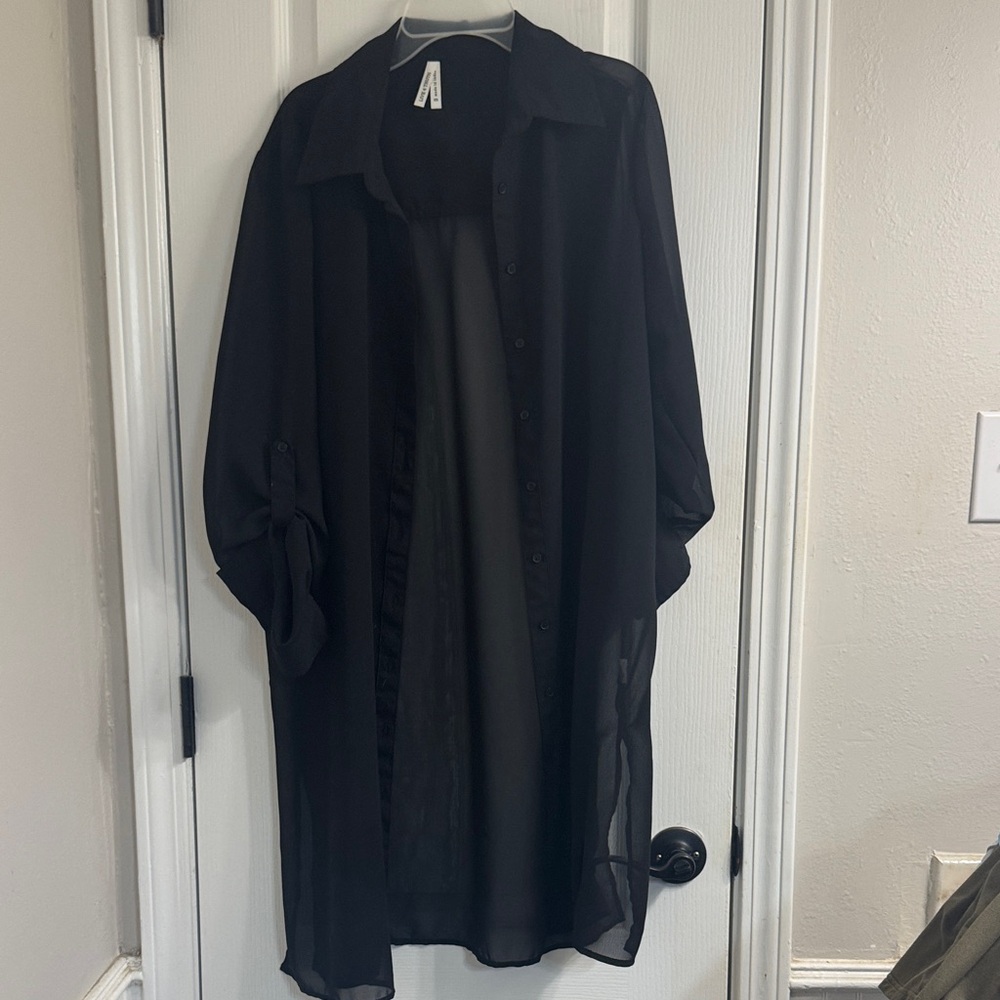 Live 4 Truth black Button-Up Blouse